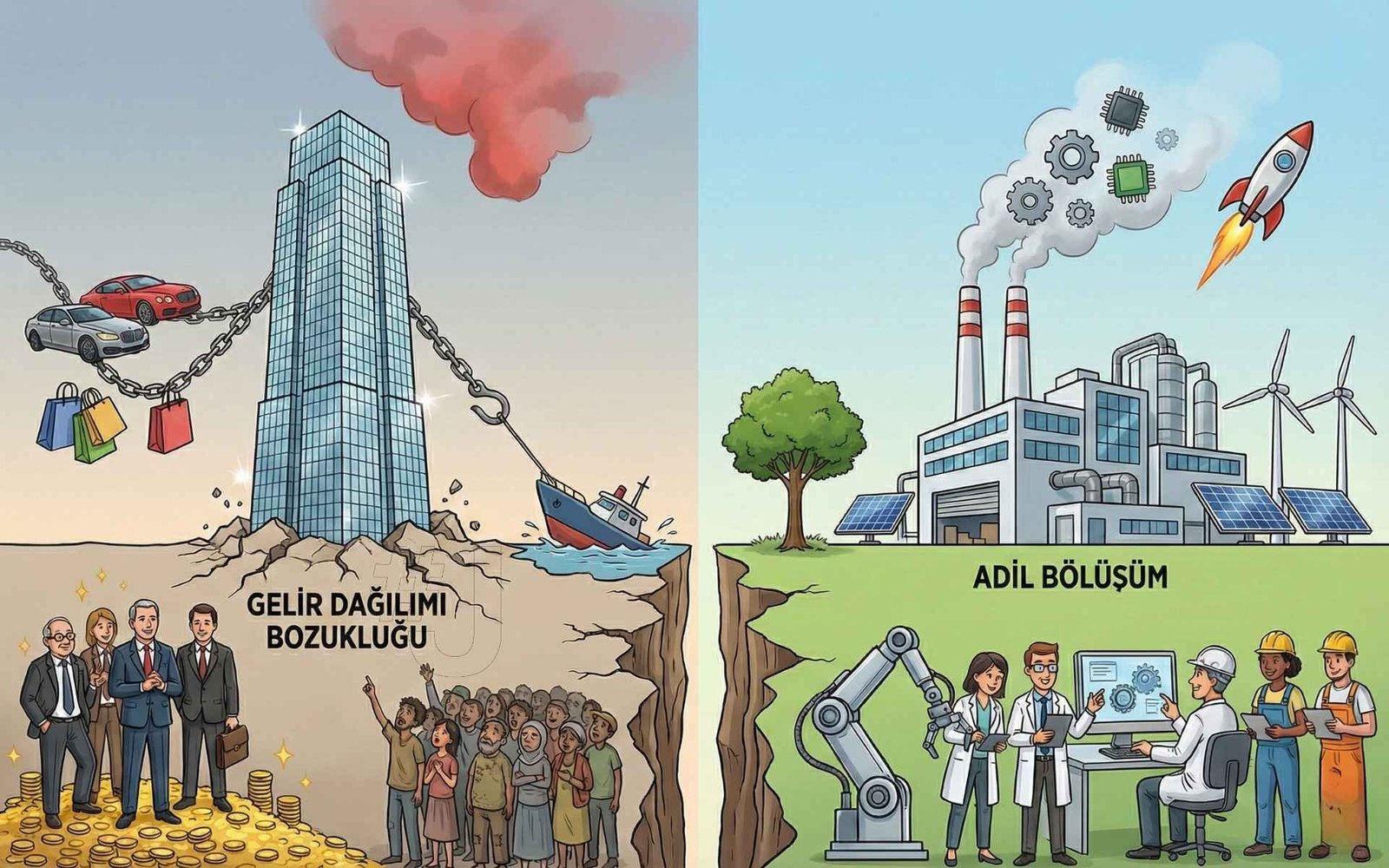 Milli sermaye yaratma politikaları, inşaat rant, gelir dağılımı bozukluğu ve enflasyon